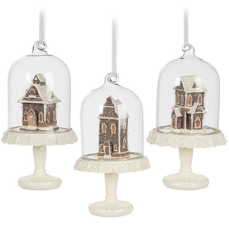 Gingerbread House in Glass Dome Ornament
