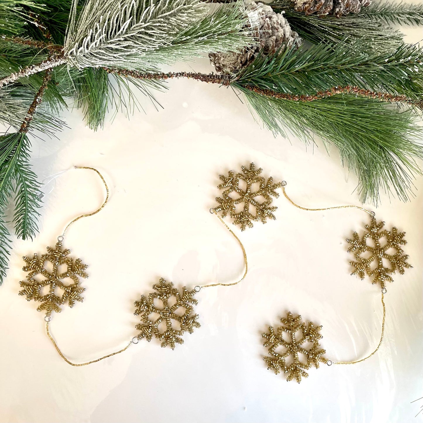 Beaded Snowflake Garlands