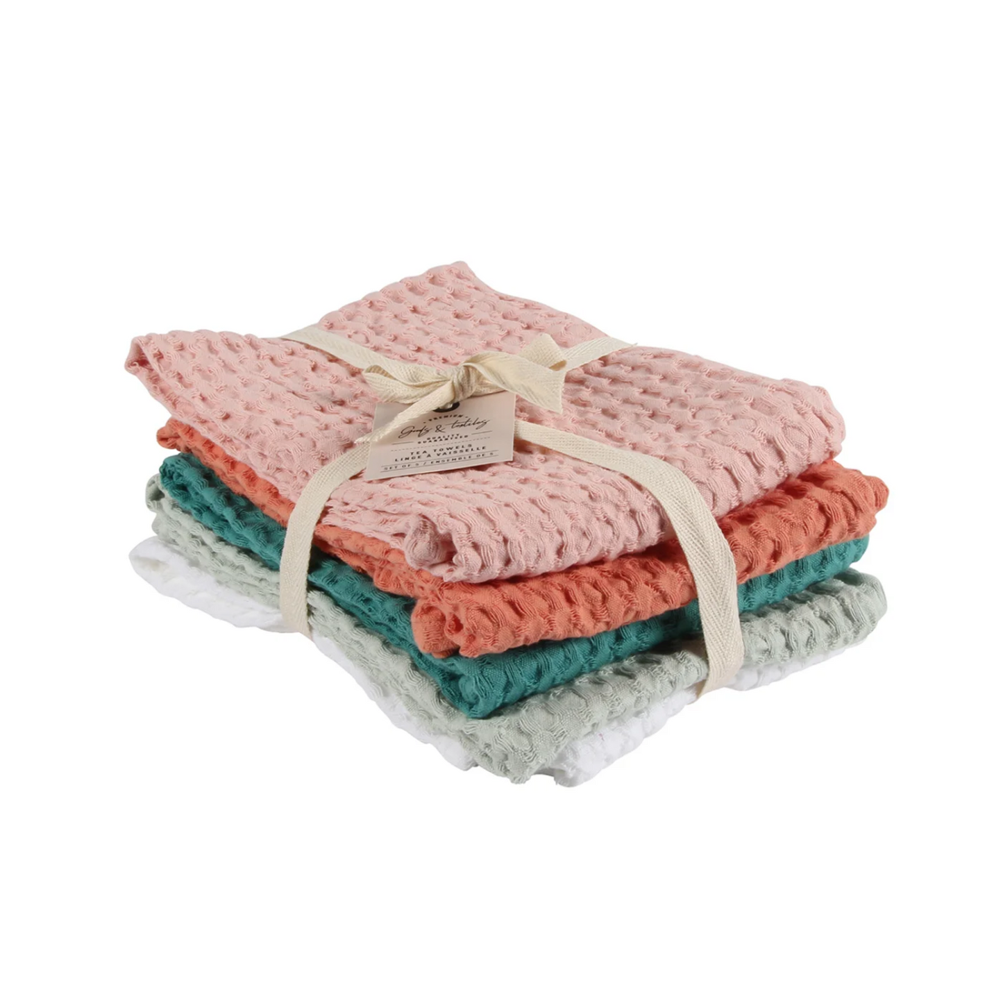 Market Waffle Knit Kitchen Towel - Set of 5