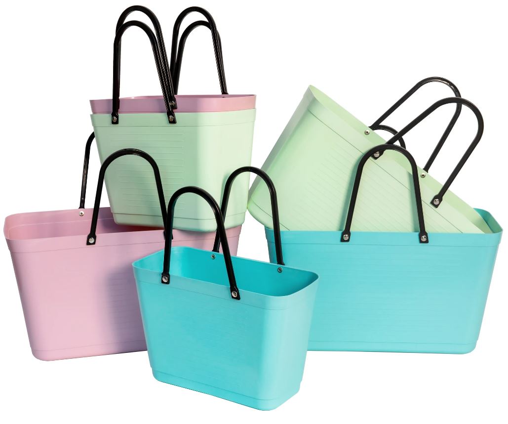 "Green Plastic" Small Hinza Shopper