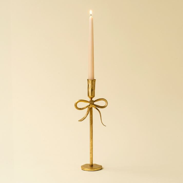 Forged Bow Candlestick Holders