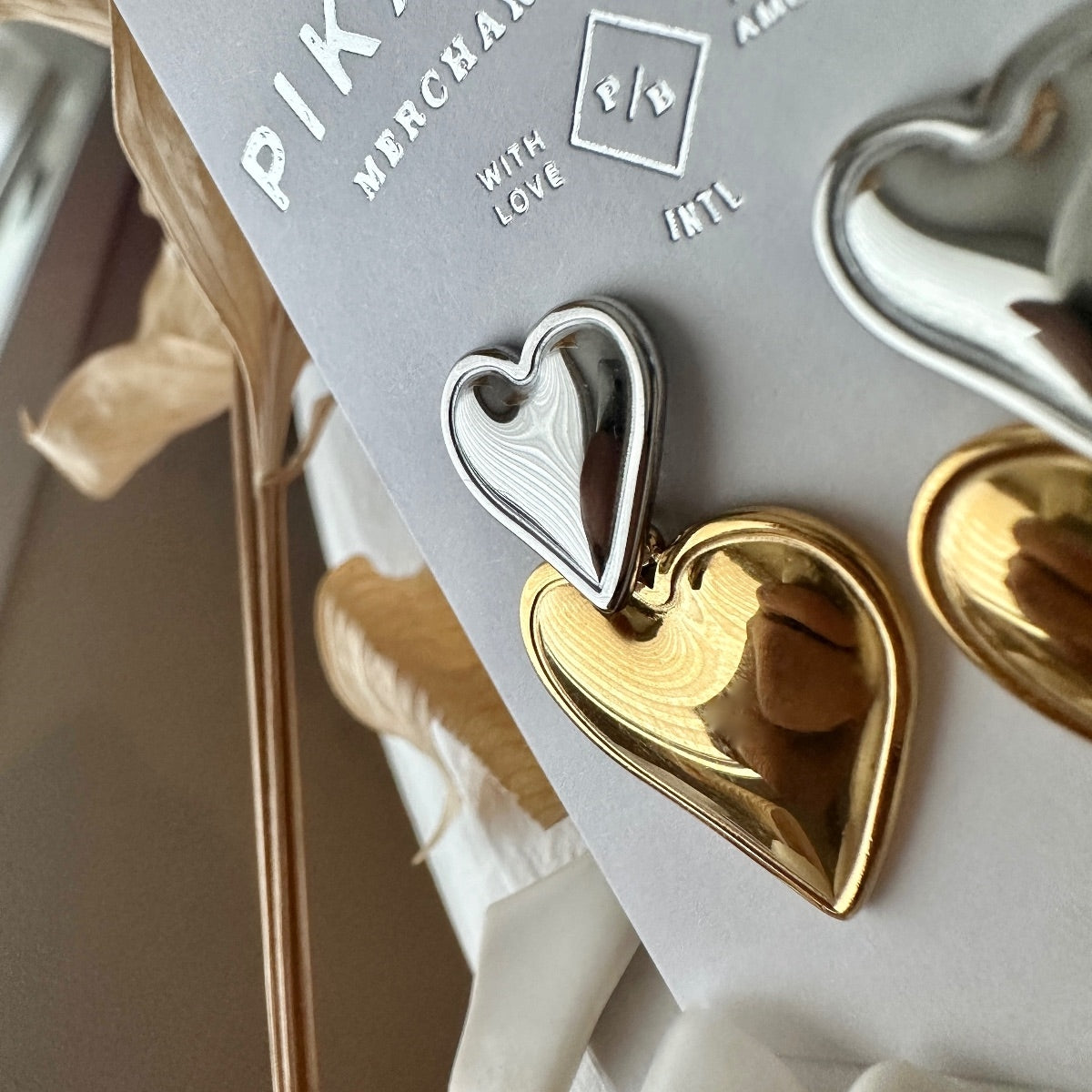 Kalila Double Heart Drop Earrings