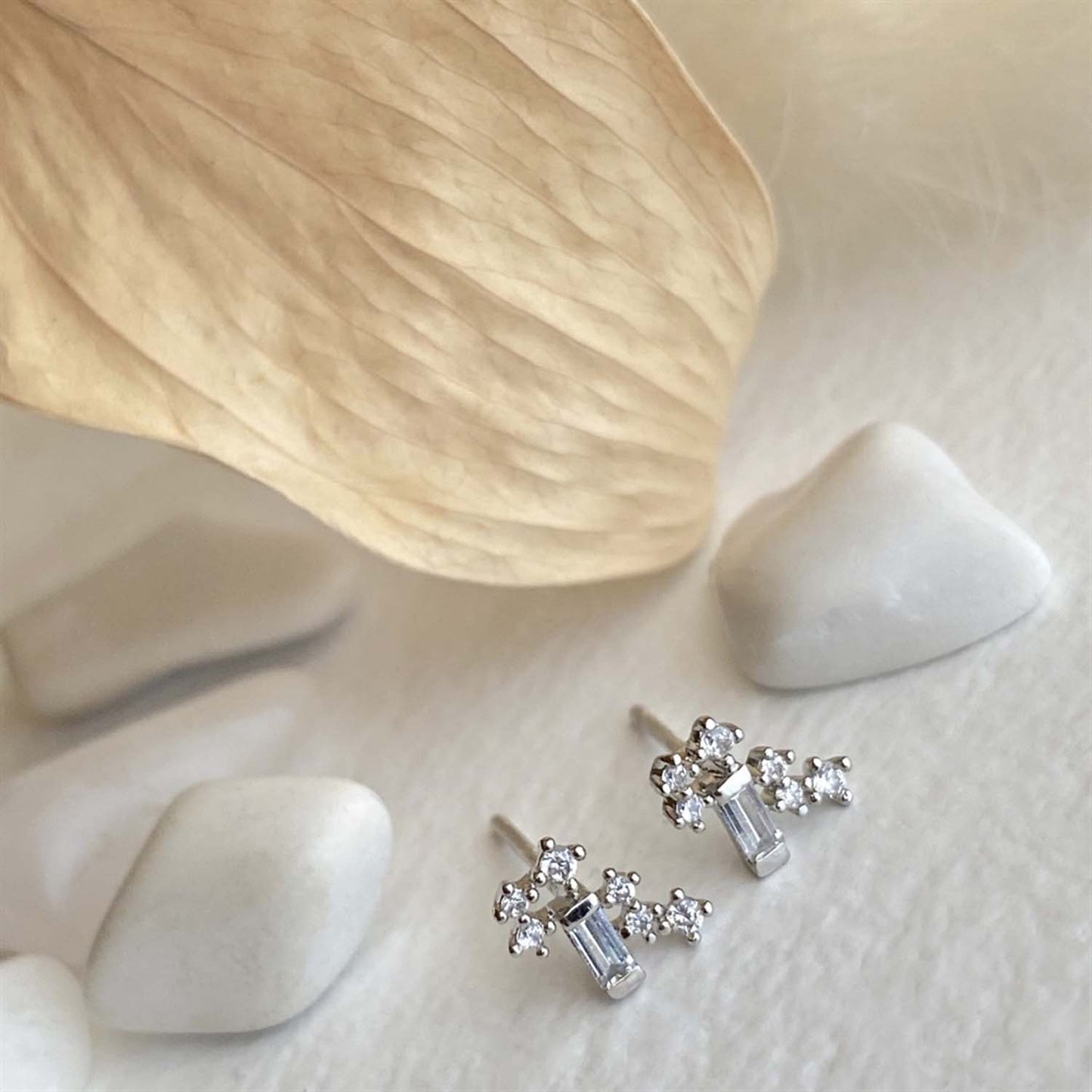 Kalos Rhinestone Cluster Stud Earrings