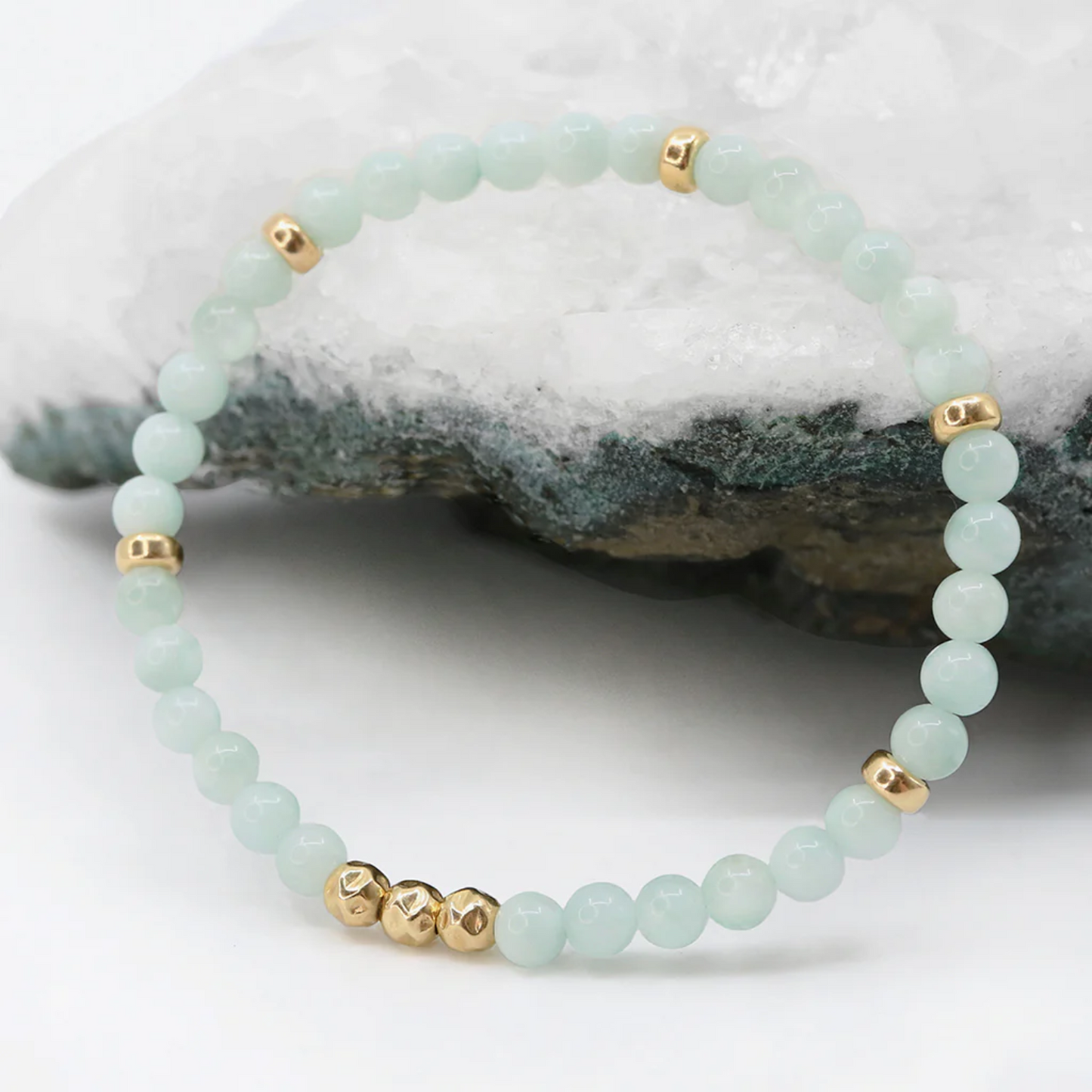 Dainty Hope Luxe Bracelet - Green Moonstone