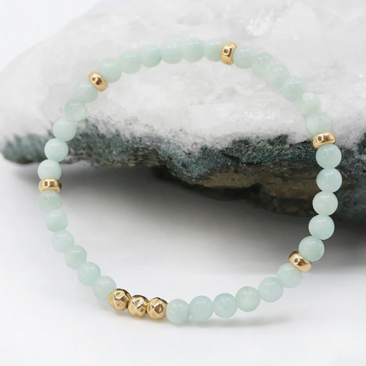 Dainty Hope Luxe Bracelet - Green Moonstone