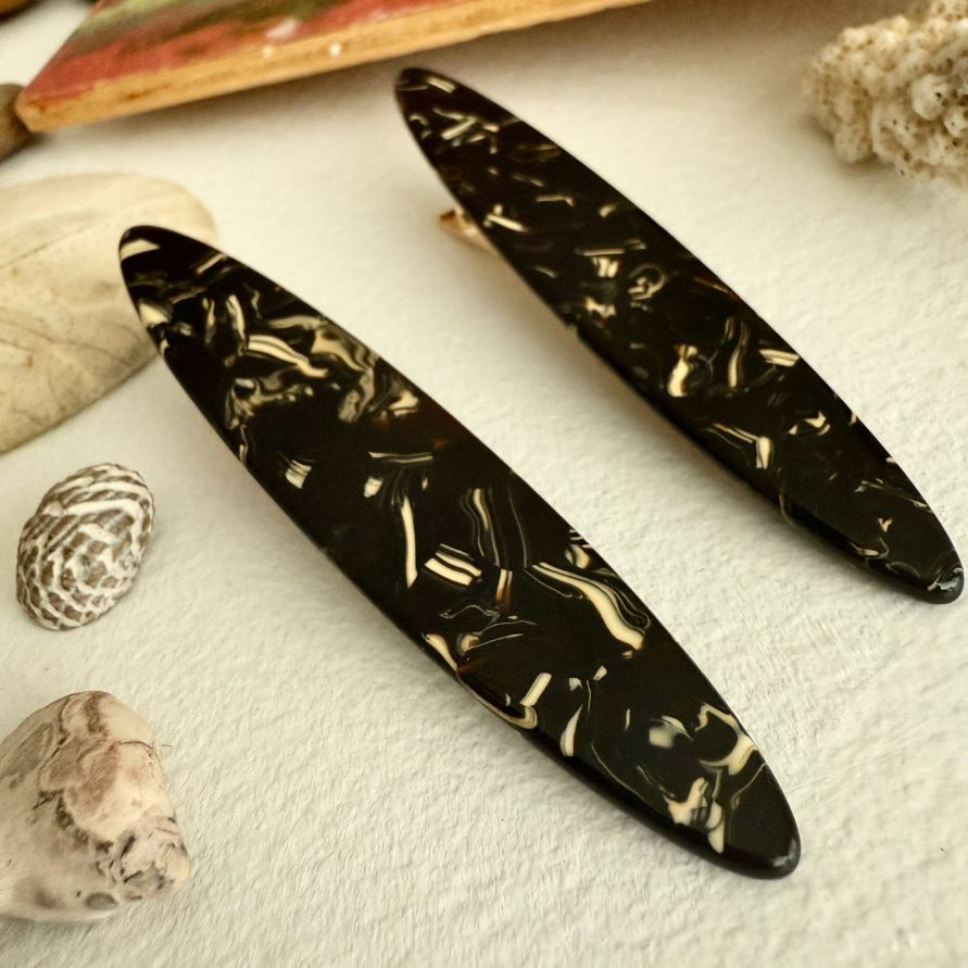 Longboard Duckbill Hairclips - Set of 2
