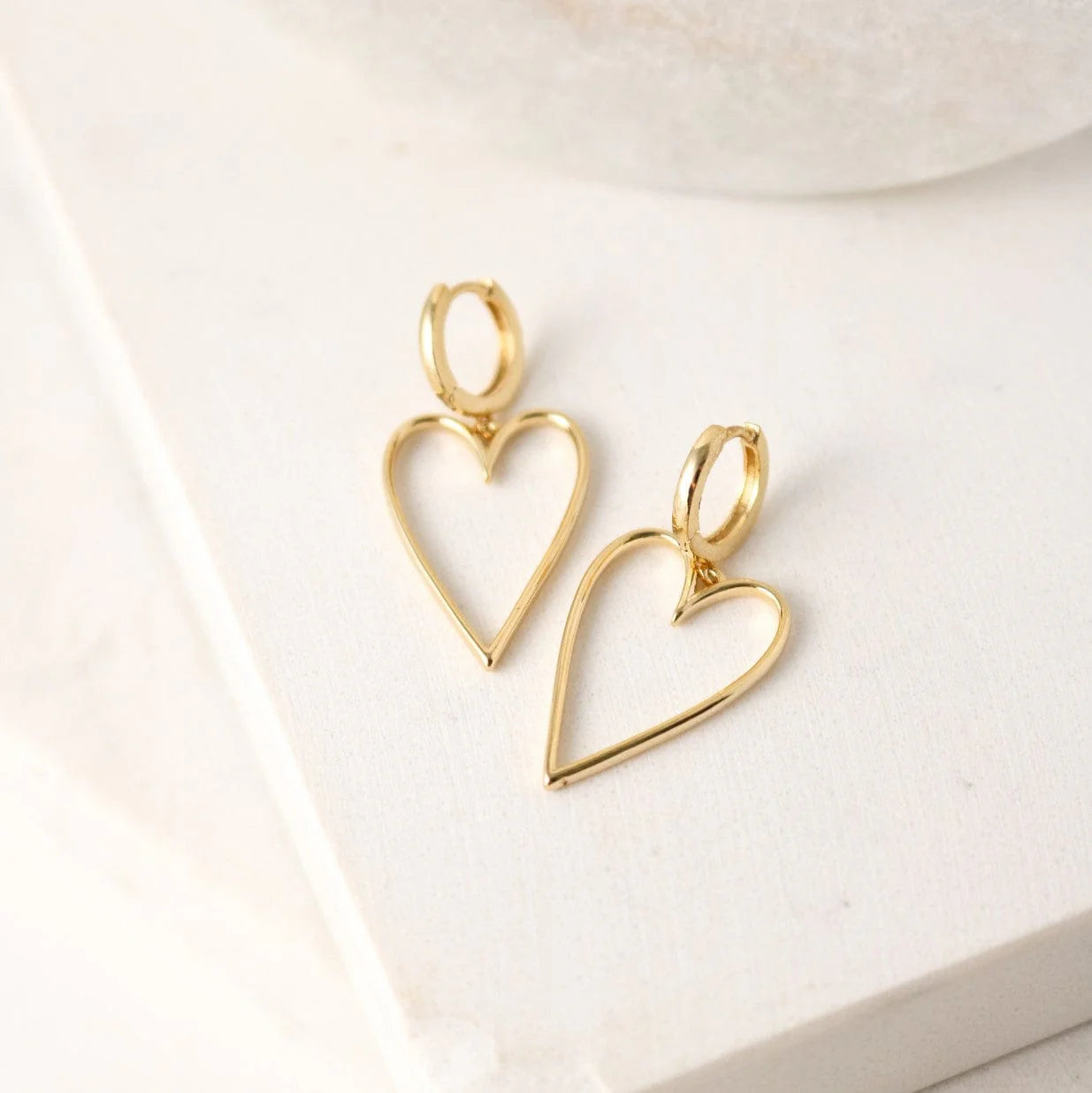 Lover's Tempo Lovestruck Heart Hoop Earrings