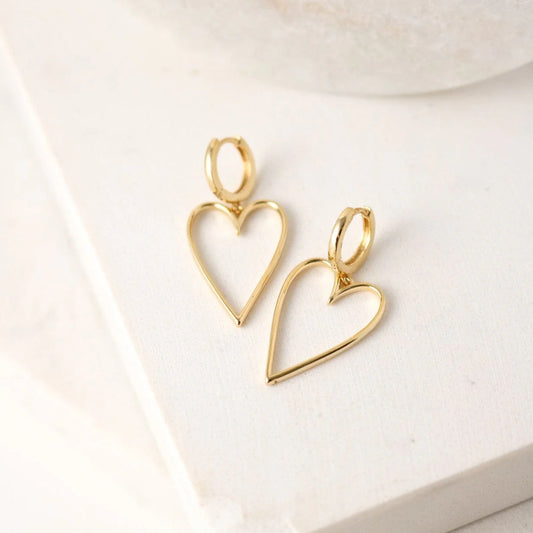 Lover's Tempo Lovestruck Heart Hoop Earrings