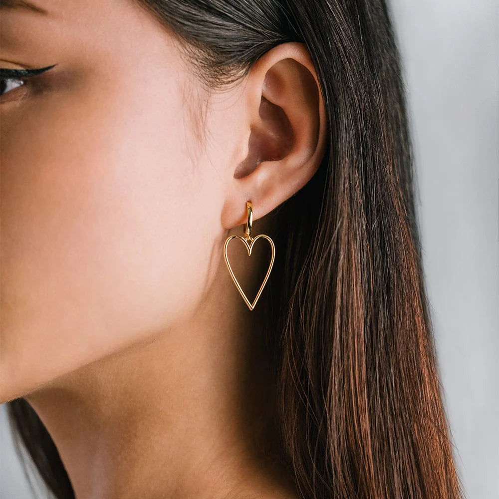 Lover's Tempo Lovestruck Heart Hoop Earrings