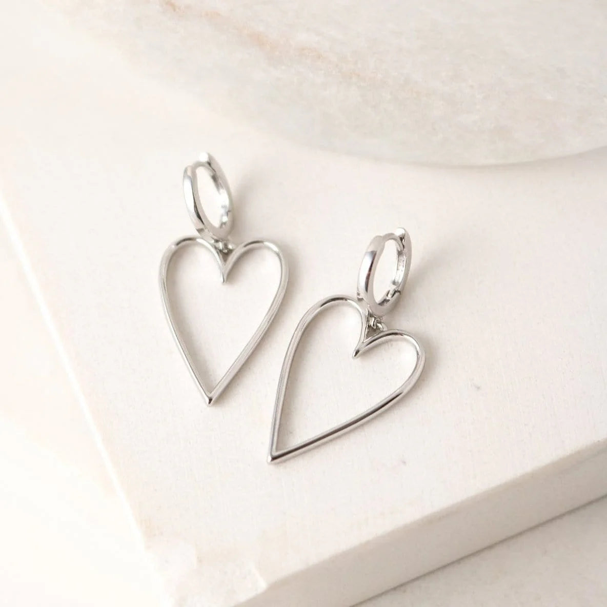 Lover's Tempo Lovestruck Heart Hoop Earrings