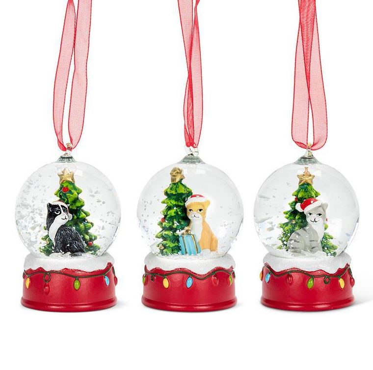 Mini Cat Snow Globe Ornament