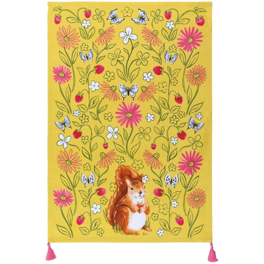 Mr. Squirrel Tea Towel