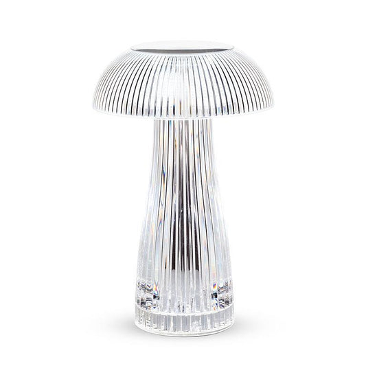 Ribbed Acrylic Mushroom LED Table Light