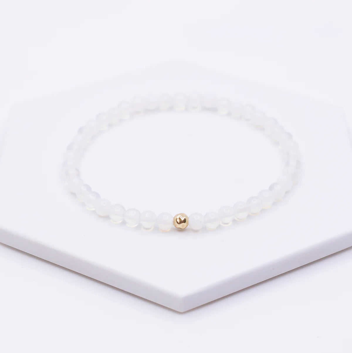 Dainty Optimism Bracelet - Opalite & Gold