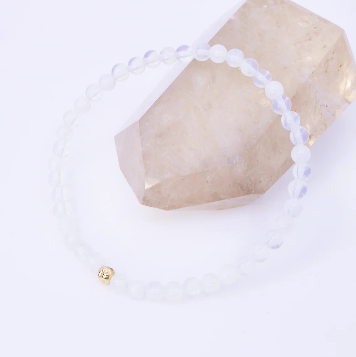 Dainty Optimism Bracelet - Opalite & Gold