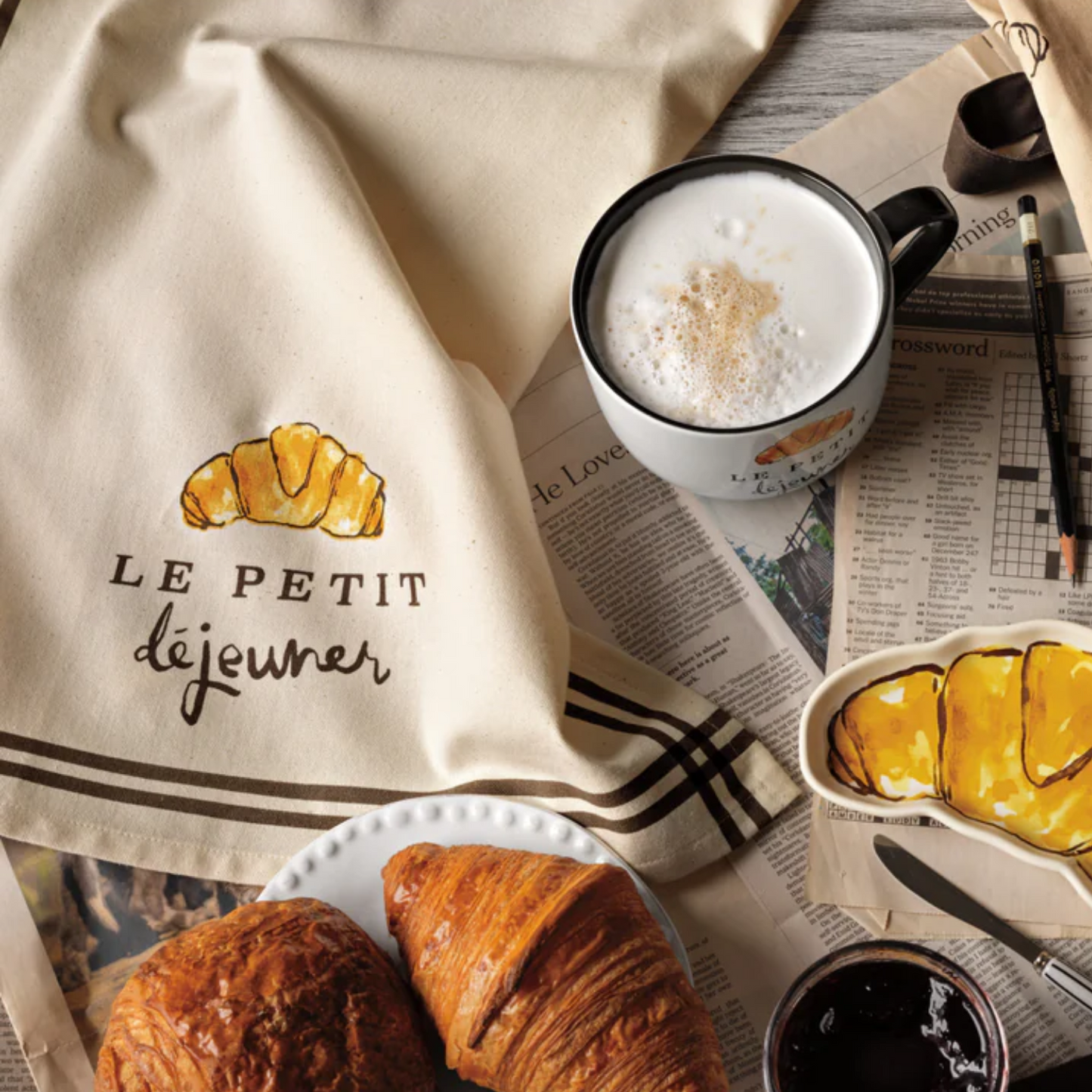 Le Petit Dejeuner Tea Towel