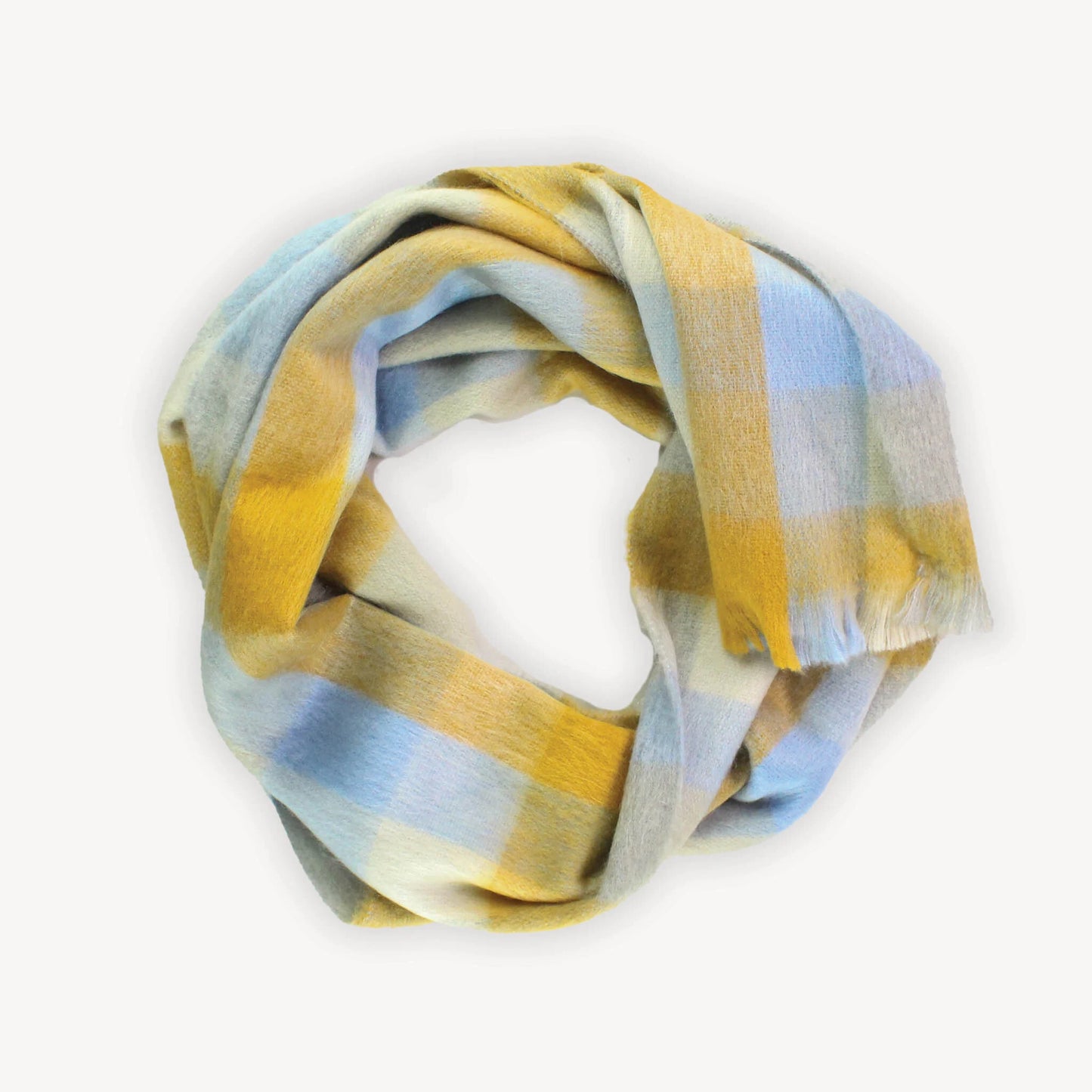 Check Seamless Alpaca Scarves
