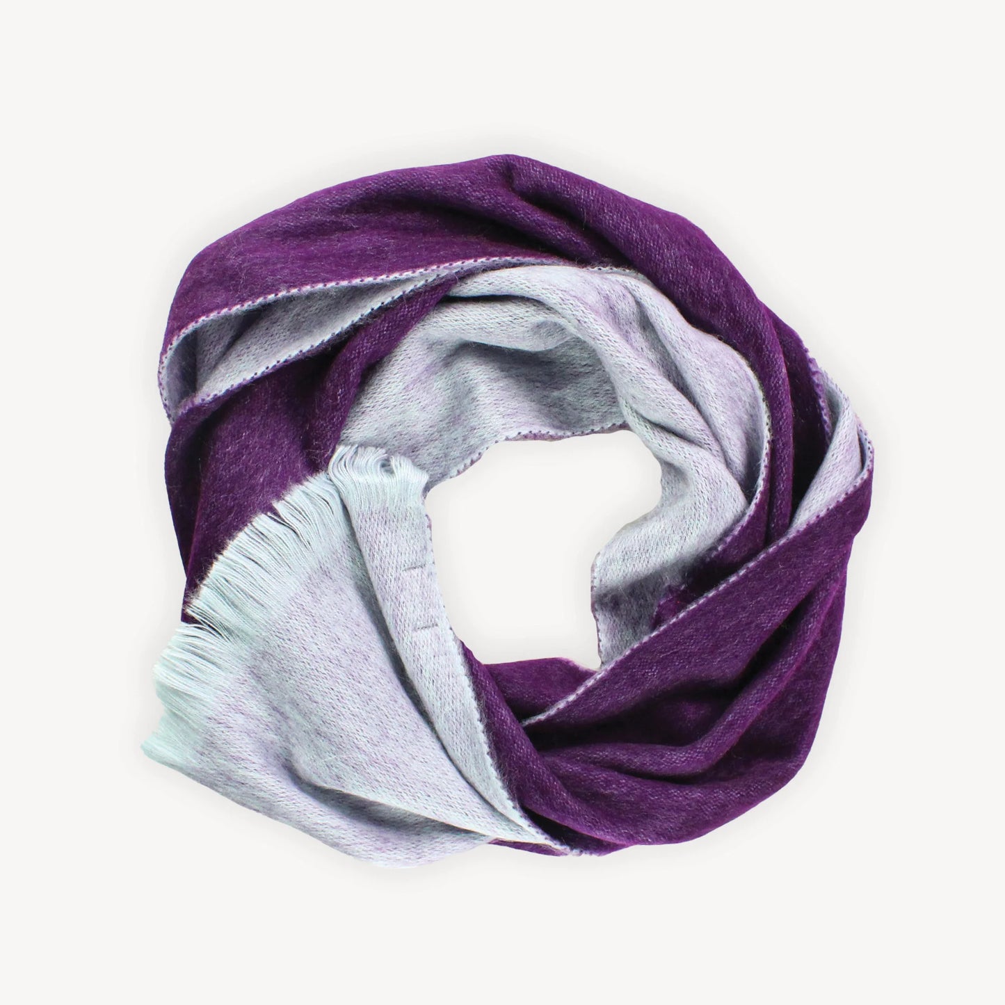 Reversible Seamless Alpaca Scarves
