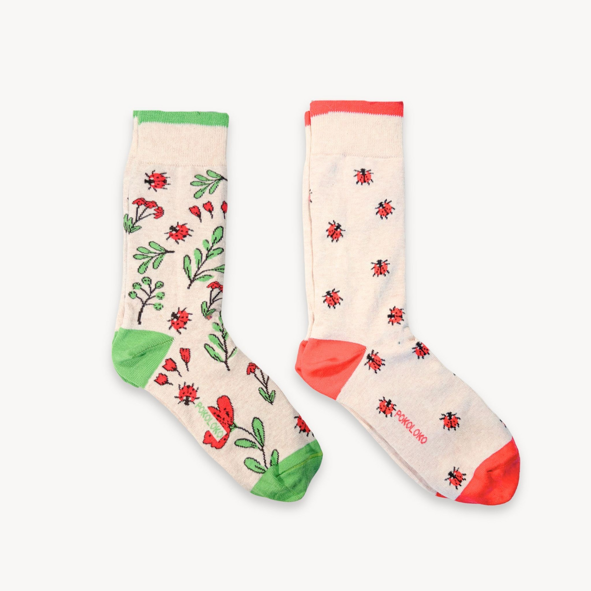 Pima Cotton Socks - Ladybug 2 Pack