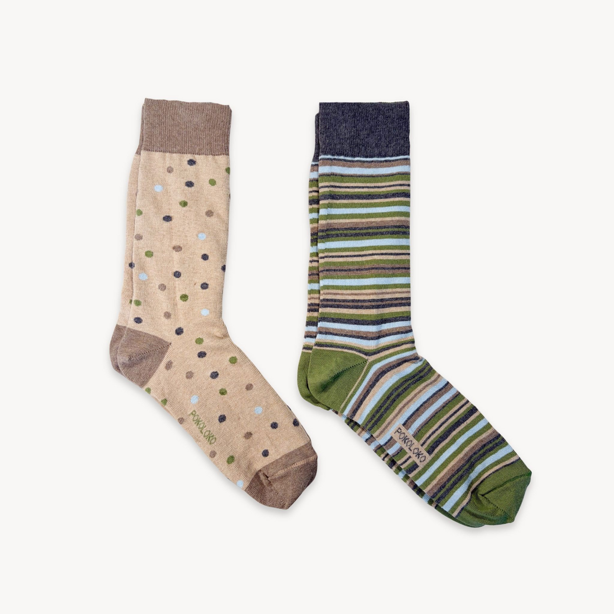 Pima Cotton Socks - Stripes and Dots 2 Pack