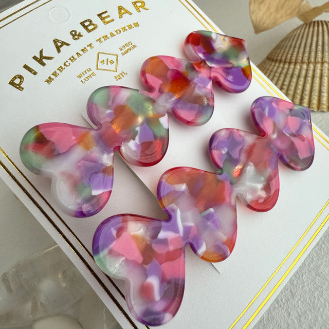 Heart Duckbill Hairclips - Set of 2