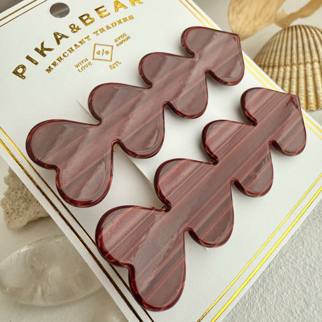 Heart Duckbill Hairclips - Set of 2