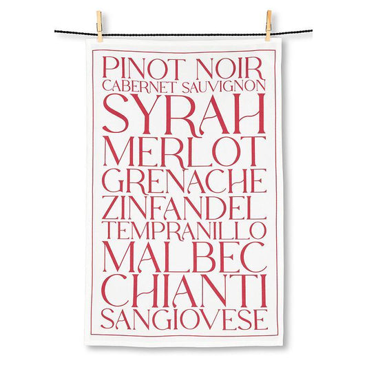 Red Wines Kitchen Towel
