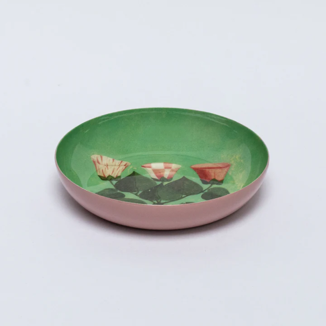 Printed Round Enamel Tray - Festival of Flowers