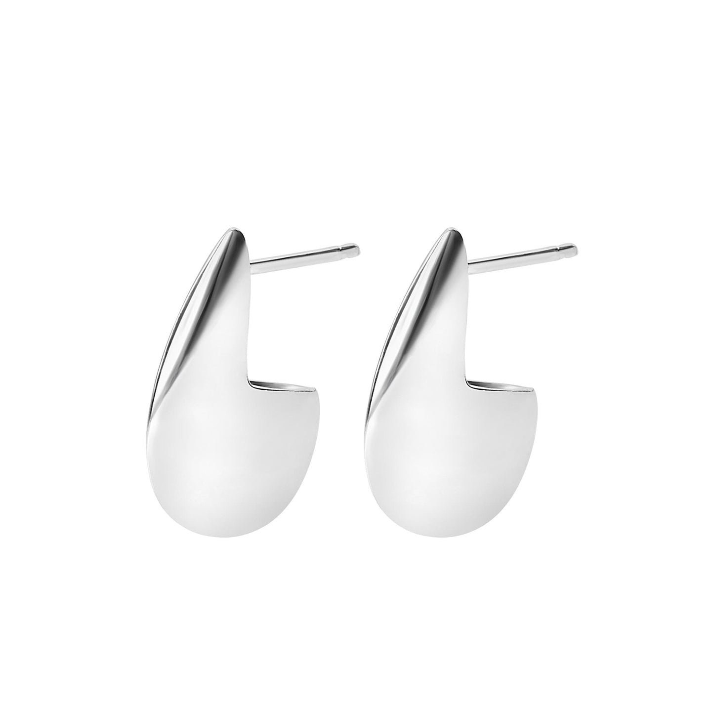Rue Flat Teardrop Stud Earrings
