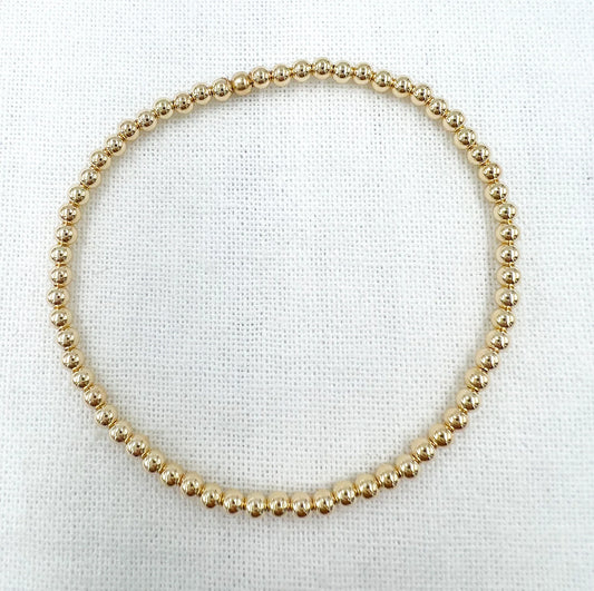 Gold Leave On Bracelet - 3mm