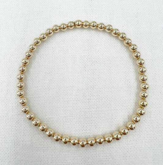 Gold Leave On Bracelet - 4mm