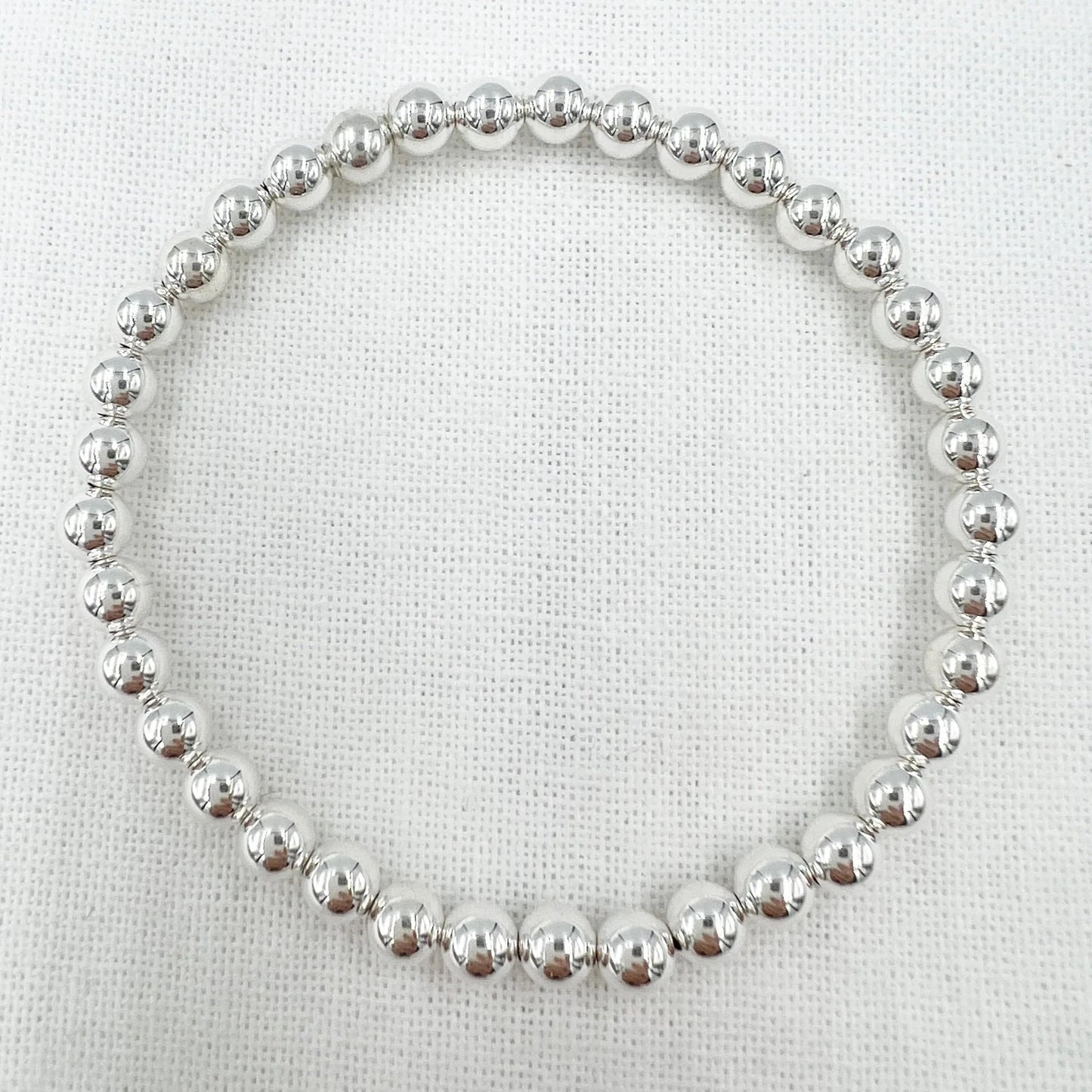 Silver Leave On Bracelet - 5mm