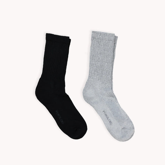 Pima Cotton Scrunchie Socks - 2 Pack
