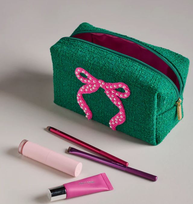 Mara Bow Small Zip Pouch - Green