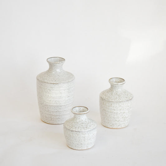 Speckled Ceramic Bud Vases