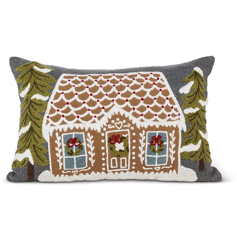 Gingerbread House Throw Pillow