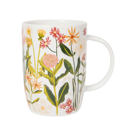 Tall Bees & Blooms Mug