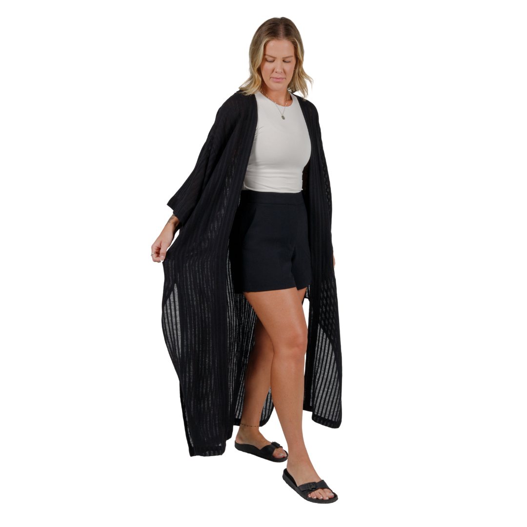 The Posey Linen Blend Open Cover Up