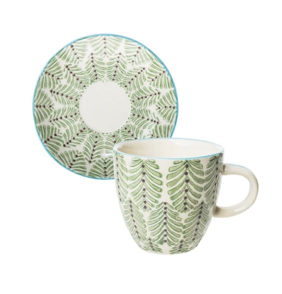 Stoneware Espresso Cup & Saucer Sets