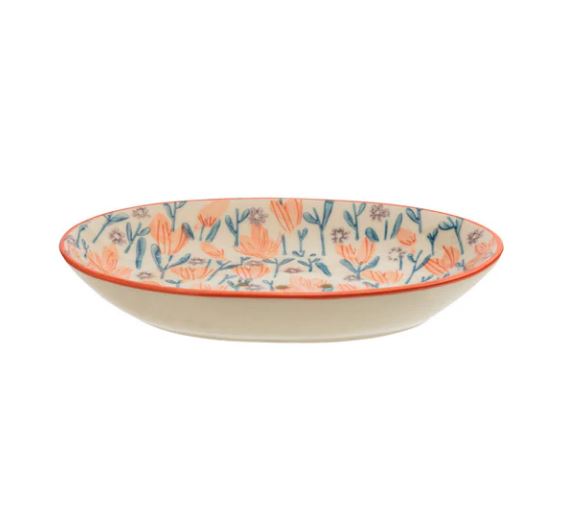Floral Soap Dish - Oval