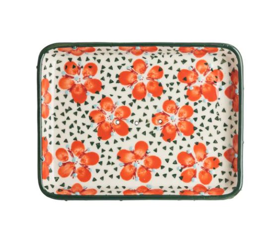 Floral Soap Dish - Rectangular
