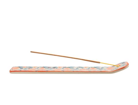 Hand-stamped Floral Incense Holder