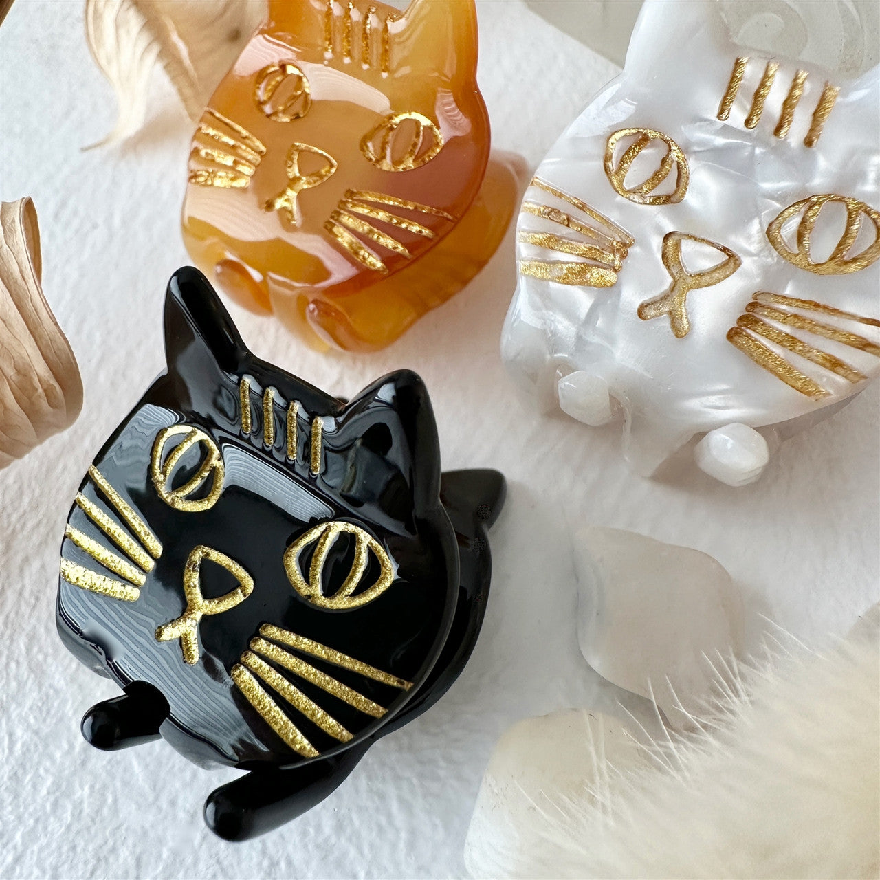 Cat Face Mini Claw Clips