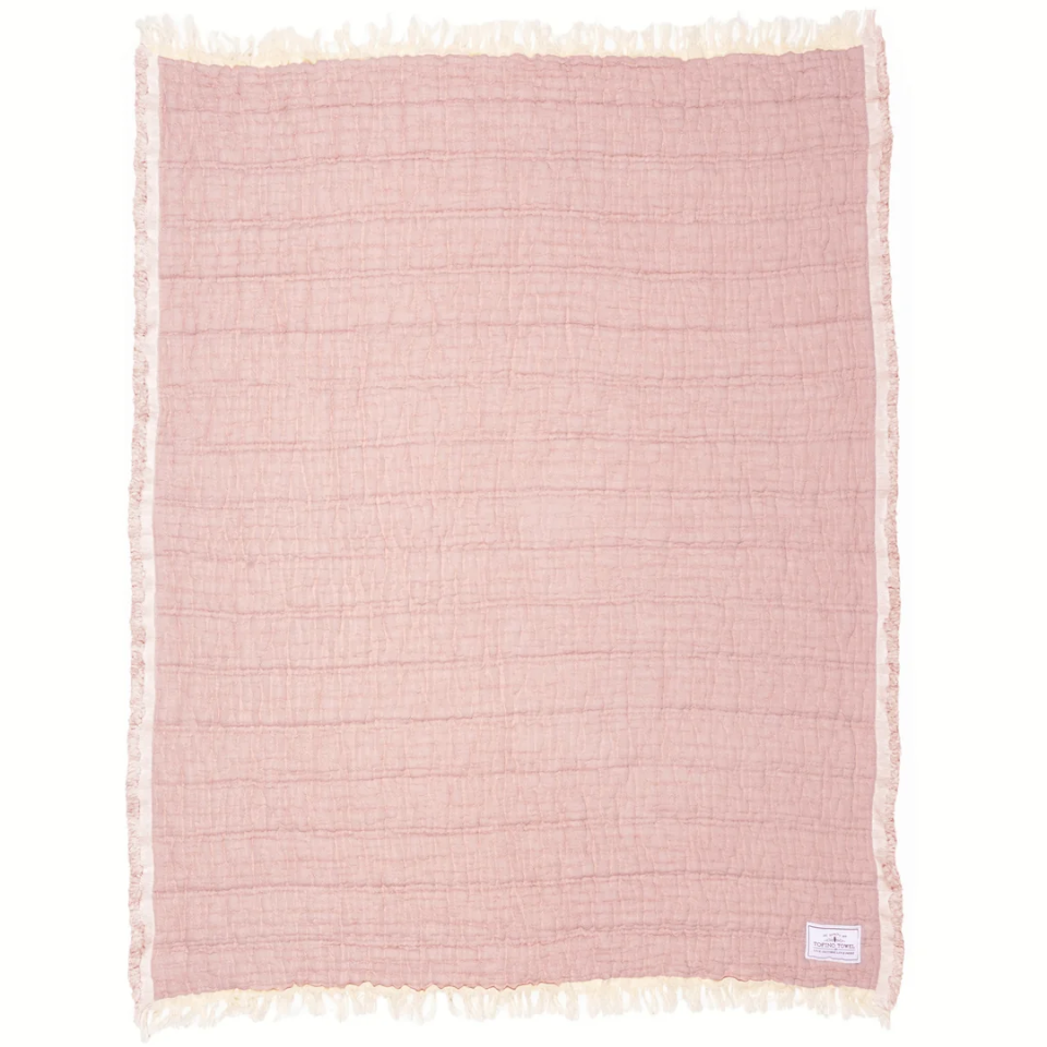 Lotus Striped Quilted Baby Blanket