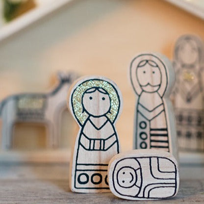 Wooden Nativity Set