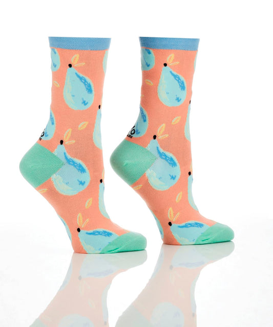 Women's Crew Socks - Pears