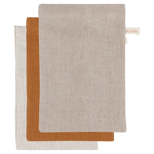 Waffle Linen Bath Mitt