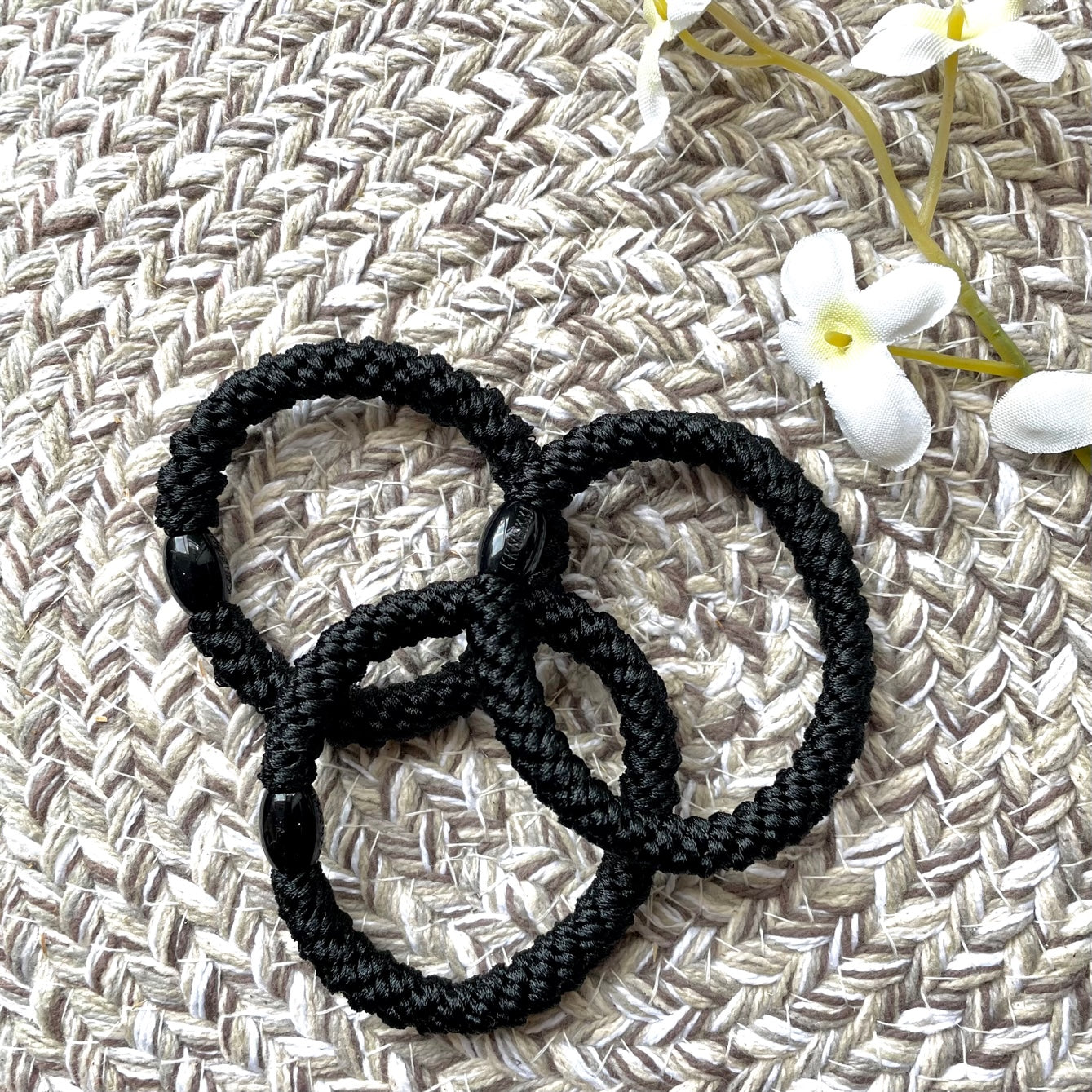 Braided Hair Elastic Set of 3 - Monotone