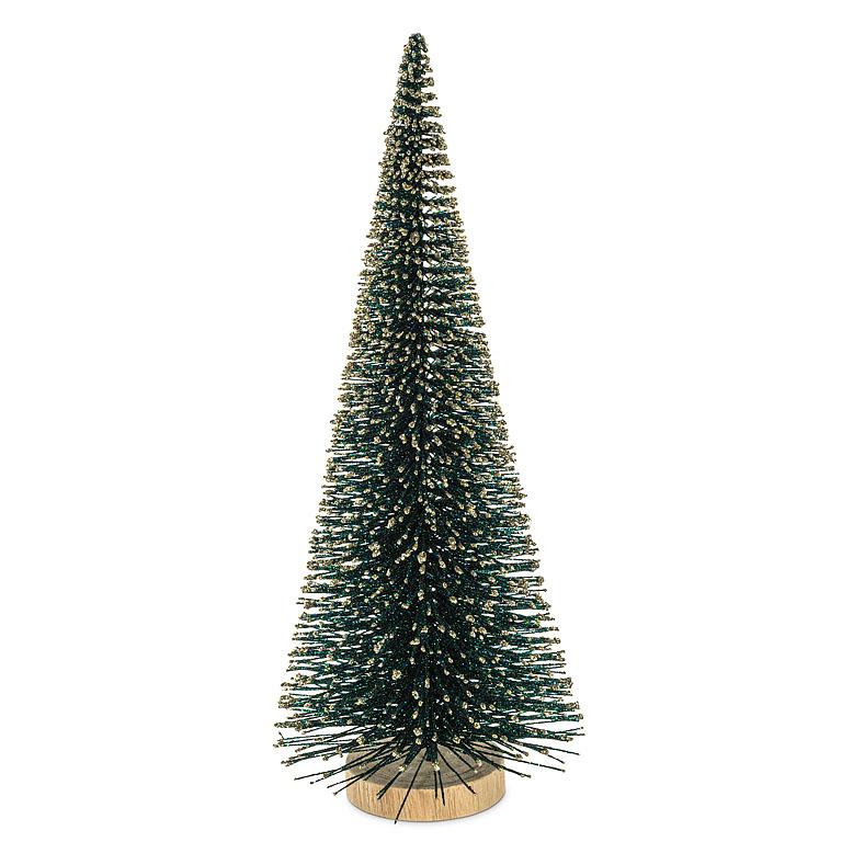 Emerald Glitter Brush Trees