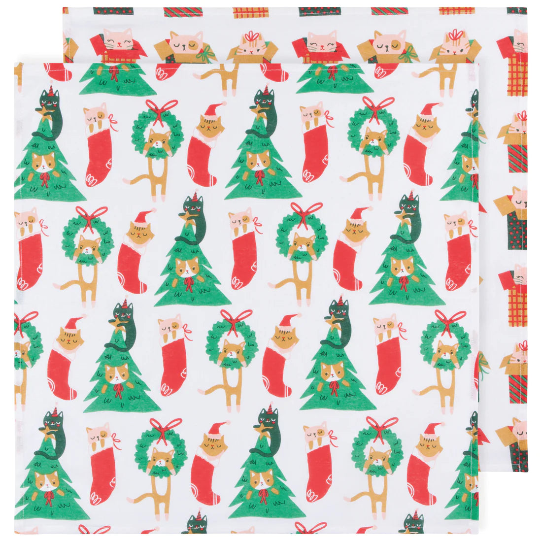 Holiday Flour Sack Tea Towels Set/2